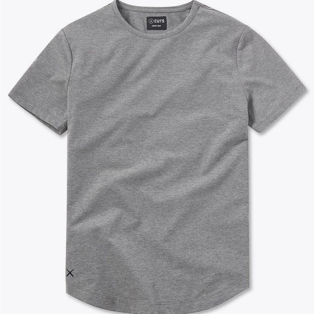 NWT: Cuts Crew Curve Hem Heather Grey XXL
